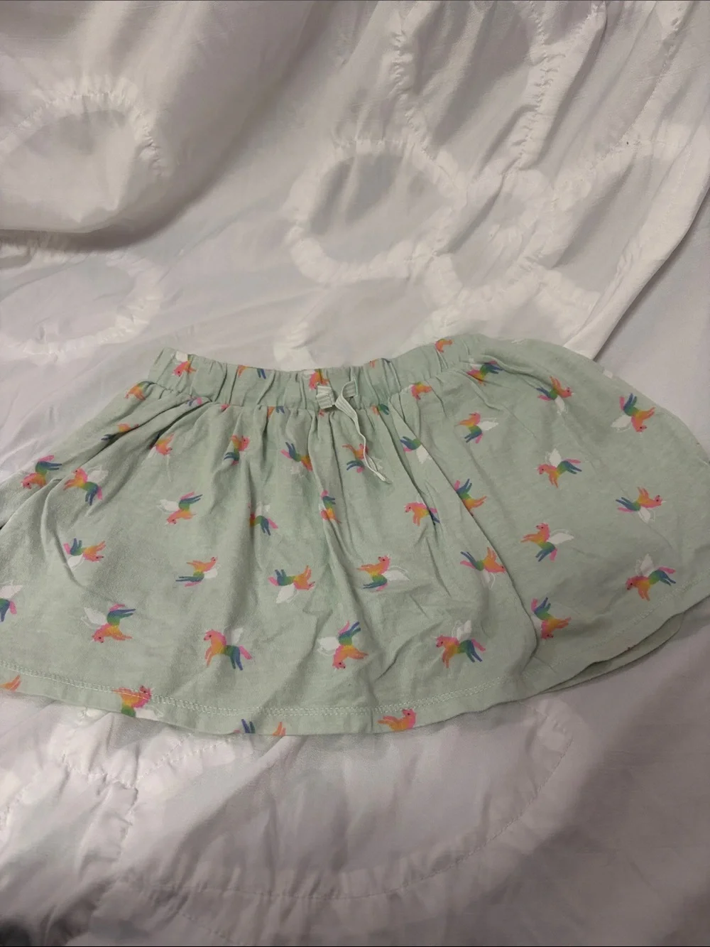 Cat & Jack Mint Green Skort with Rainbow Unicorns